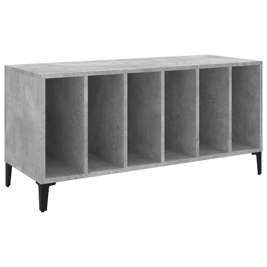 Platenkast 100x38x48 cm bewerkt hout betongrijs Cd- & dvd-kasten | Creëer jouw Trendy Thuis | Gratis bezorgd & Retour | Trendy.nl