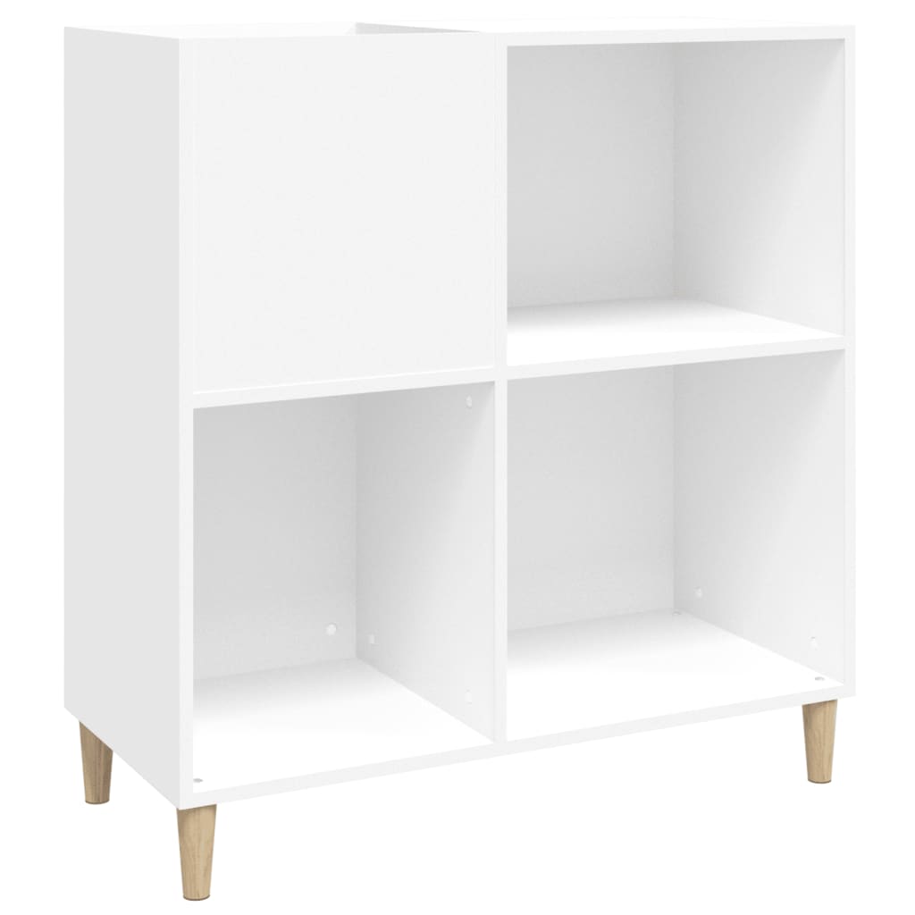 Platenkast 84,5x38x89 cm bewerkt hout wit Cd- & dvd-kasten | Creëer jouw Trendy Thuis | Gratis bezorgd & Retour | Trendy.nl