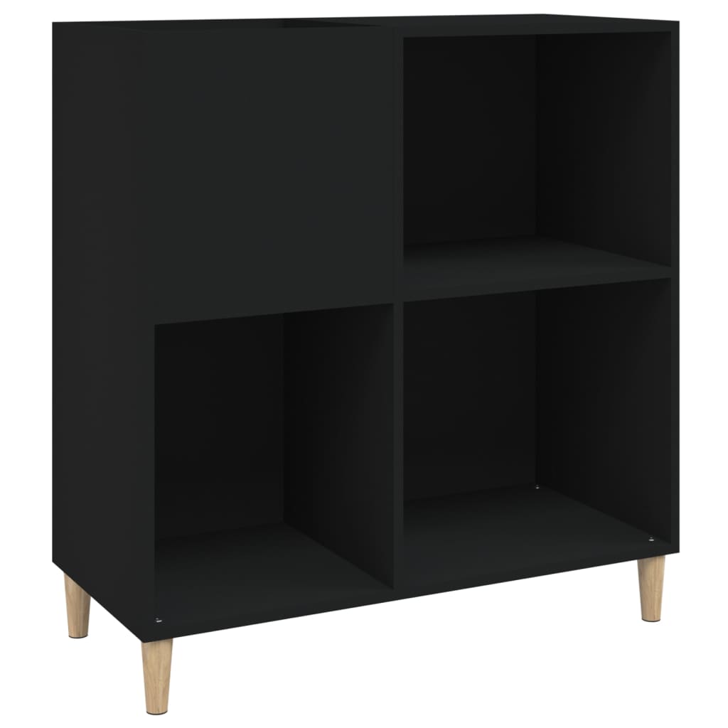 Platenkast 84,5x38x89 cm bewerkt hout zwart Cd- & dvd-kasten | Creëer jouw Trendy Thuis | Gratis bezorgd & Retour | Trendy.nl