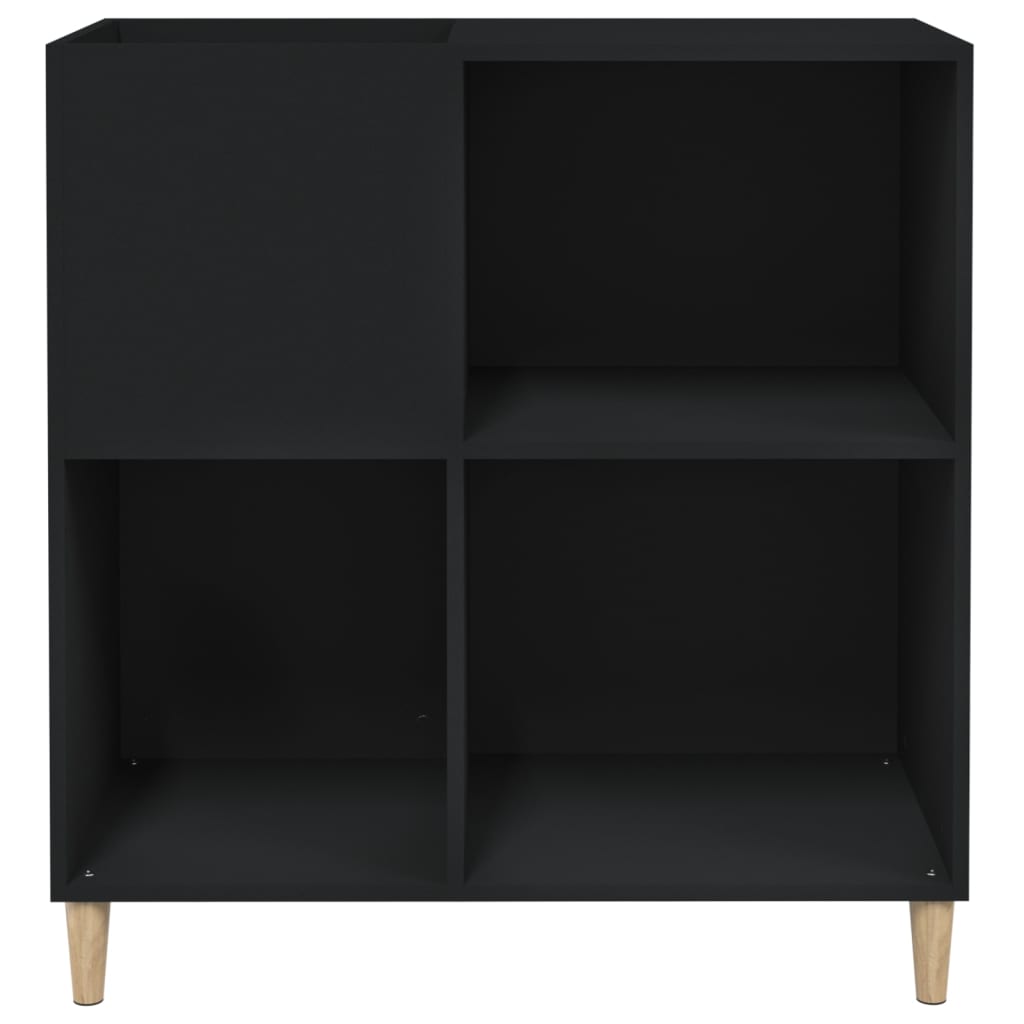 Platenkast 84,5x38x89 cm bewerkt hout zwart Cd- & dvd-kasten | Creëer jouw Trendy Thuis | Gratis bezorgd & Retour | Trendy.nl