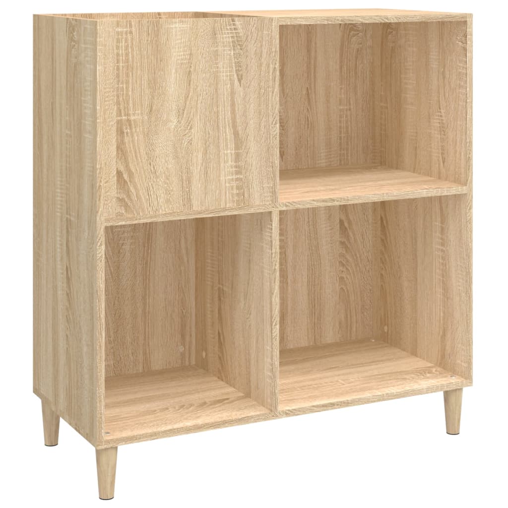 Platenkast 84,5x38x89 cm bewerkt hout sonoma eikenkleurig Cd- & dvd-kasten | Creëer jouw Trendy Thuis | Gratis bezorgd & Retour | Trendy.nl