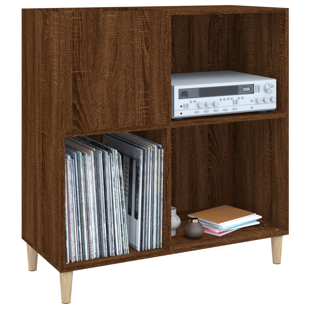 Platenkast 84,5x38x89 cm bewerkt hout bruin eikenkleur Cd- & dvd-kasten | Creëer jouw Trendy Thuis | Gratis bezorgd & Retour | Trendy.nl