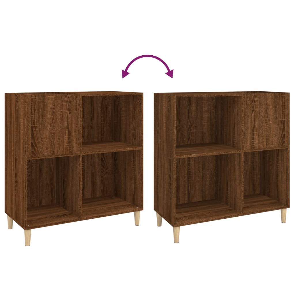 Platenkast 84,5x38x89 cm bewerkt hout bruin eikenkleur Cd- & dvd-kasten | Creëer jouw Trendy Thuis | Gratis bezorgd & Retour | Trendy.nl