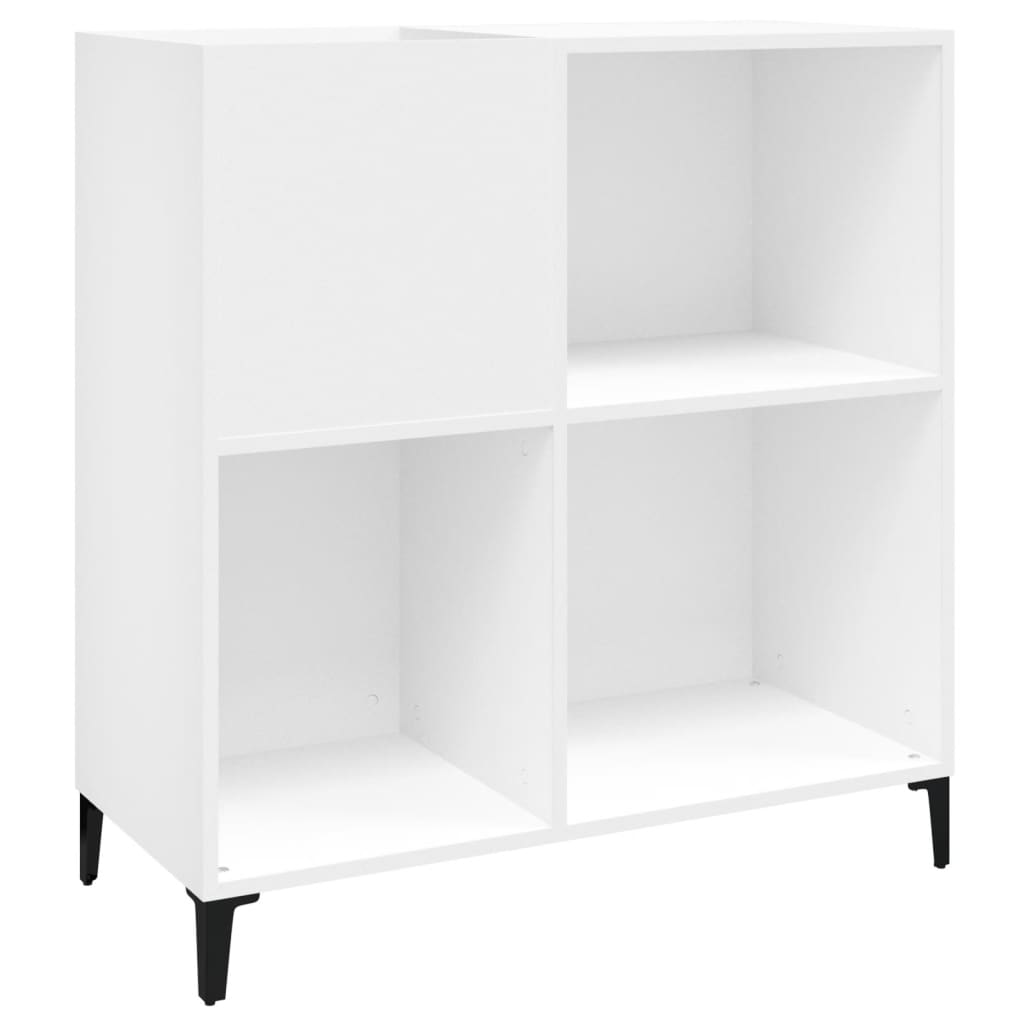 Platenkast 84,5x38x89 cm bewerkt hout wit Cd- & dvd-kasten | Creëer jouw Trendy Thuis | Gratis bezorgd & Retour | Trendy.nl