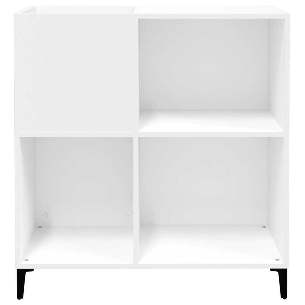 Platenkast 84,5x38x89 cm bewerkt hout wit Cd- & dvd-kasten | Creëer jouw Trendy Thuis | Gratis bezorgd & Retour | Trendy.nl