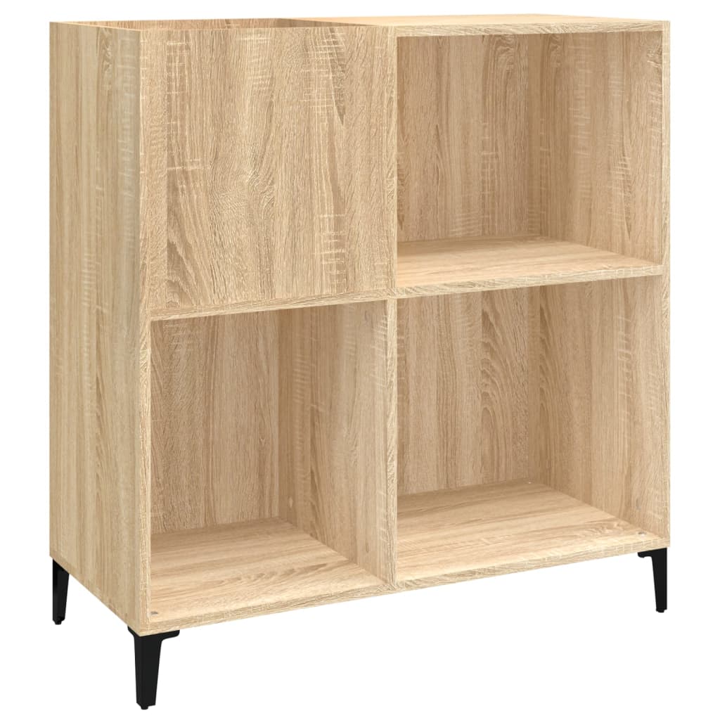 Platenkast 84,5x38x89 cm bewerkt hout sonoma eikenkleurig Cd- & dvd-kasten | Creëer jouw Trendy Thuis | Gratis bezorgd & Retour | Trendy.nl