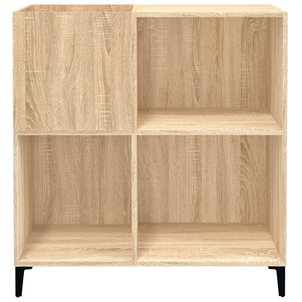 Platenkast 84,5x38x89 cm bewerkt hout sonoma eikenkleurig Cd- & dvd-kasten | Creëer jouw Trendy Thuis | Gratis bezorgd & Retour | Trendy.nl