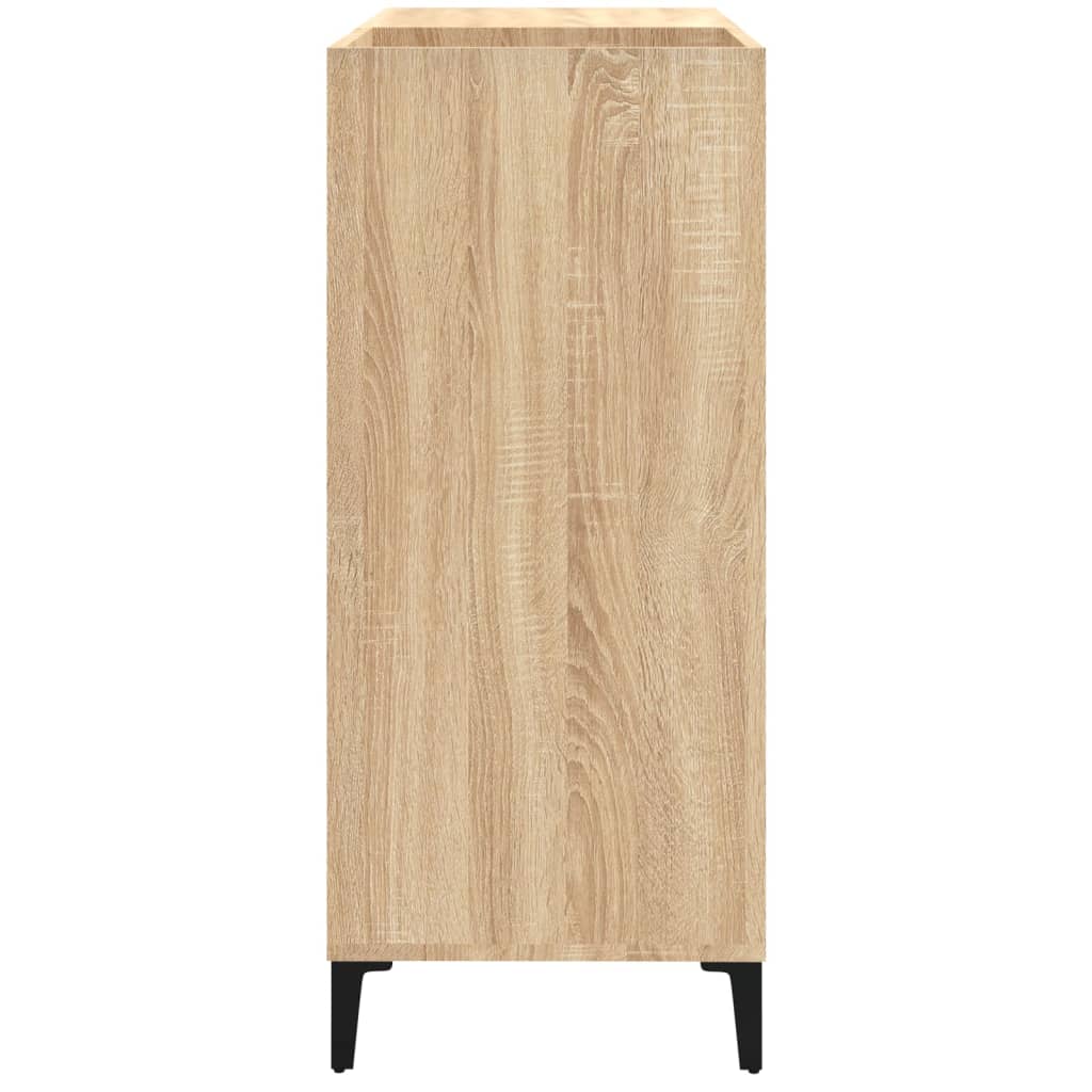 Platenkast 84,5x38x89 cm bewerkt hout sonoma eikenkleurig