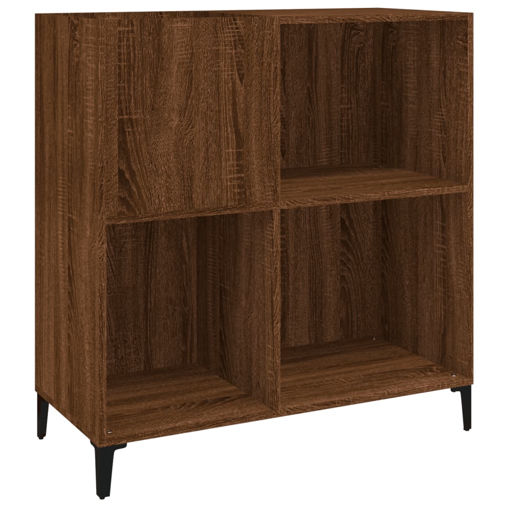 Platenkast 84,5x38x89 cm bewerkt hout bruin eikenkleur Cd- & dvd-kasten | Creëer jouw Trendy Thuis | Gratis bezorgd & Retour | Trendy.nl