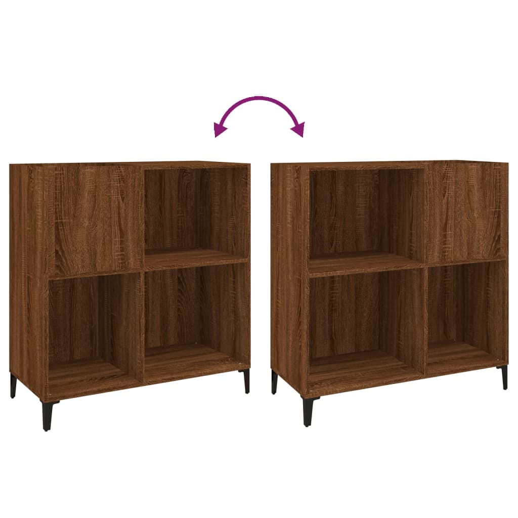 Platenkast 84,5x38x89 cm bewerkt hout bruin eikenkleur Cd- & dvd-kasten | Creëer jouw Trendy Thuis | Gratis bezorgd & Retour | Trendy.nl