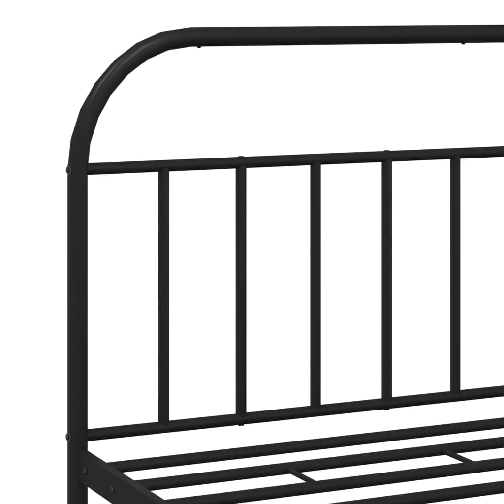 Bedframe met hoofdbord metaal zwart 160x200 cm Bedden & bedframes | Creëer jouw Trendy Thuis | Gratis bezorgd & Retour | Trendy.nl