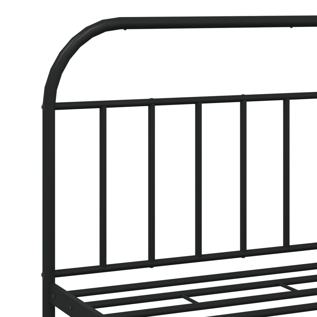 Bedframe met hoofdbord metaal zwart 180x200 cm Bedden & bedframes | Creëer jouw Trendy Thuis | Gratis bezorgd & Retour | Trendy.nl