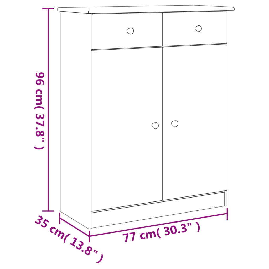 Schoenenkast ALTA 77x35x96 cm massief grenenhout Schoenenrekken | Creëer jouw Trendy Thuis | Gratis bezorgd & Retour | Trendy.nl