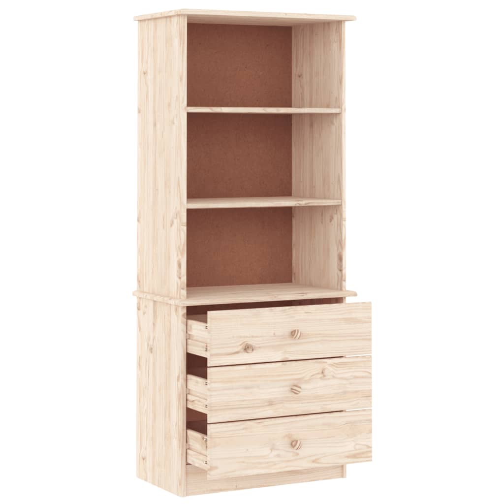 Boekenkast met lades ALTA 60x35x142 cm massief grenenhout Boekenkasten | Creëer jouw Trendy Thuis | Gratis bezorgd & Retour | Trendy.nl