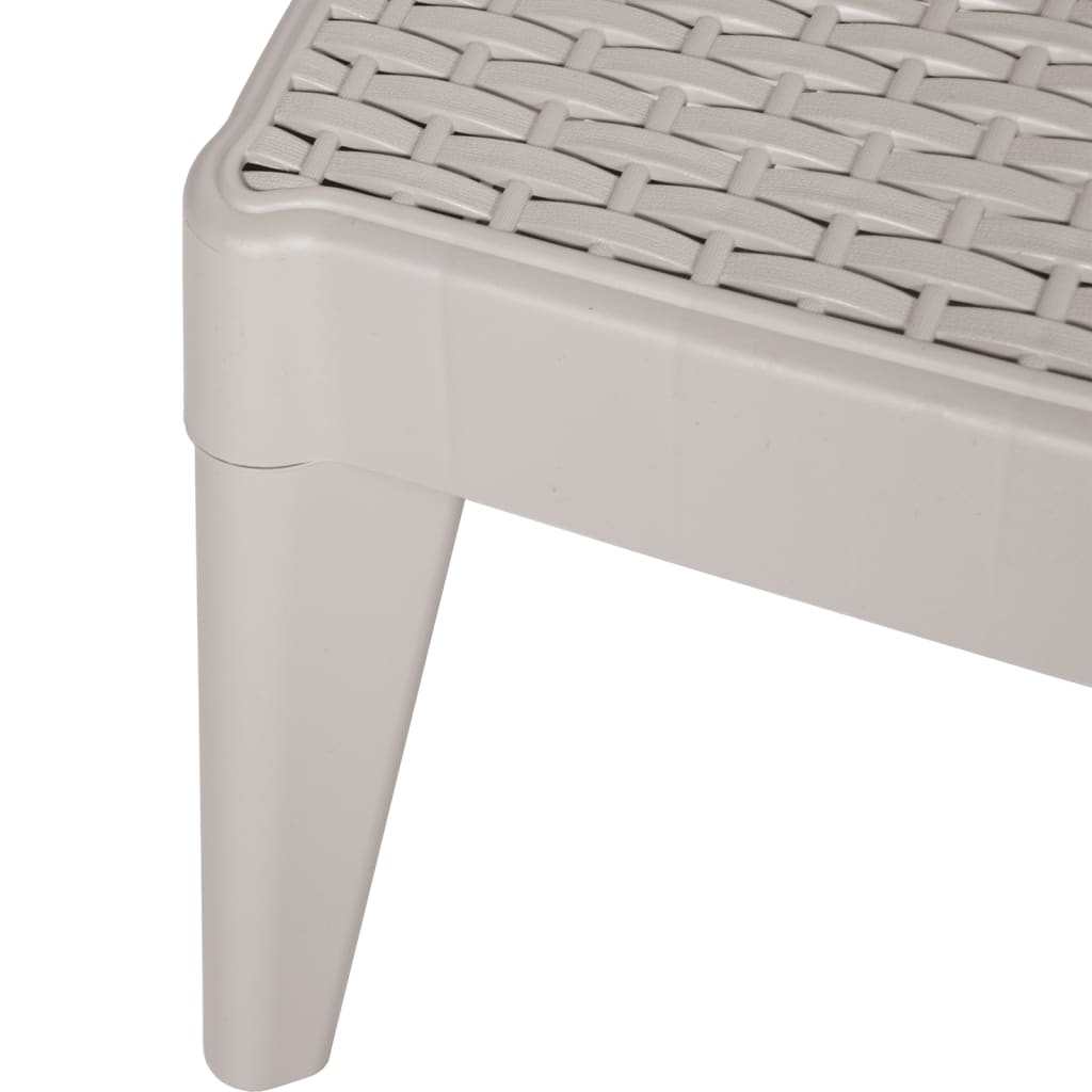 Ligbed 186x60x29 cm polypropeen cappuccinokleurig Ligstoelen | Creëer jouw Trendy Thuis | Gratis bezorgd & Retour | Trendy.nl