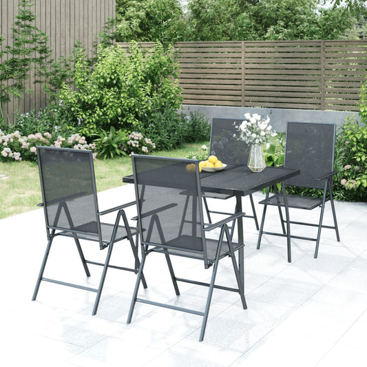 5-delige Tuinset staal antracietkleurig Tuinsets | Creëer jouw Trendy Thuis | Gratis bezorgd & Retour | Trendy.nl