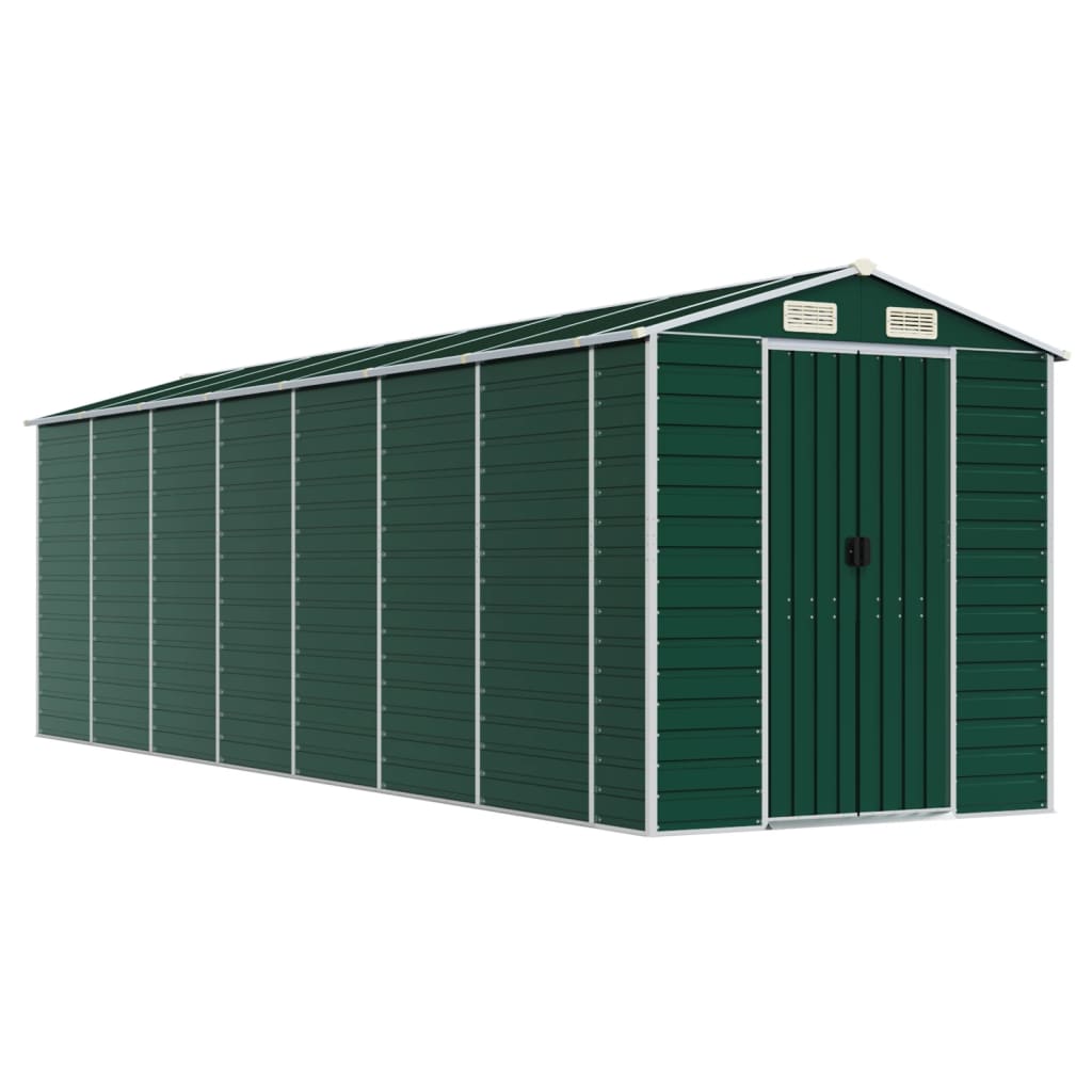 Tuinschuur 191x640x198 cm gegalvaniseerd staal groen Tuinhuizen | Creëer jouw Trendy Thuis | Gratis bezorgd & Retour | Trendy.nl