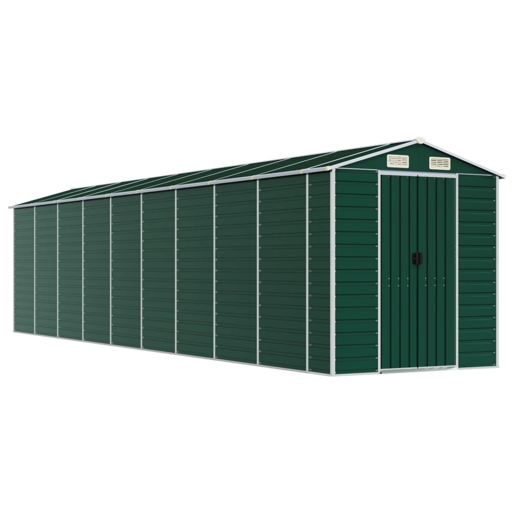 Tuinschuur 191x810x198 cm gegalvaniseerd staal groen Tuinhuizen | Creëer jouw Trendy Thuis | Gratis bezorgd & Retour | Trendy.nl