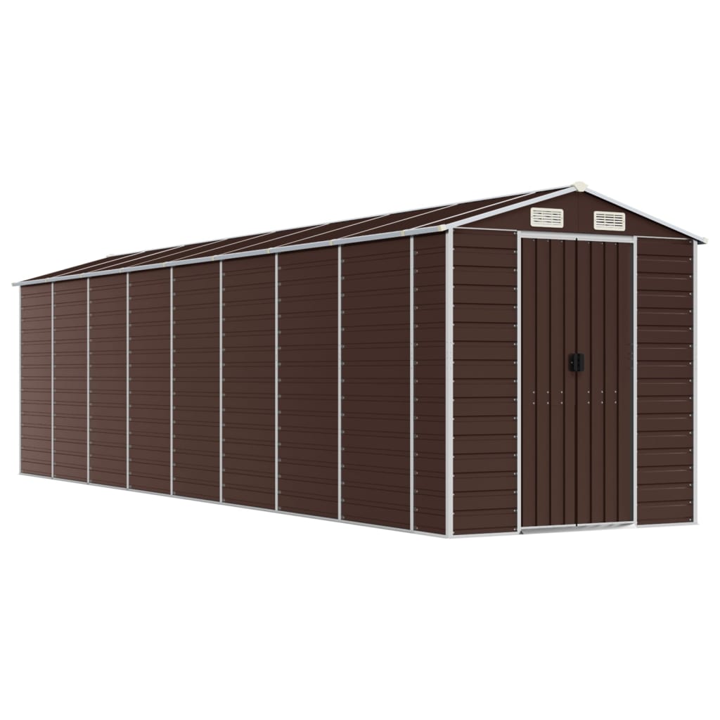 Tuinschuur 191x725x198 cm gegalvaniseerd staal bruin Tuinhuizen | Creëer jouw Trendy Thuis | Gratis bezorgd & Retour | Trendy.nl