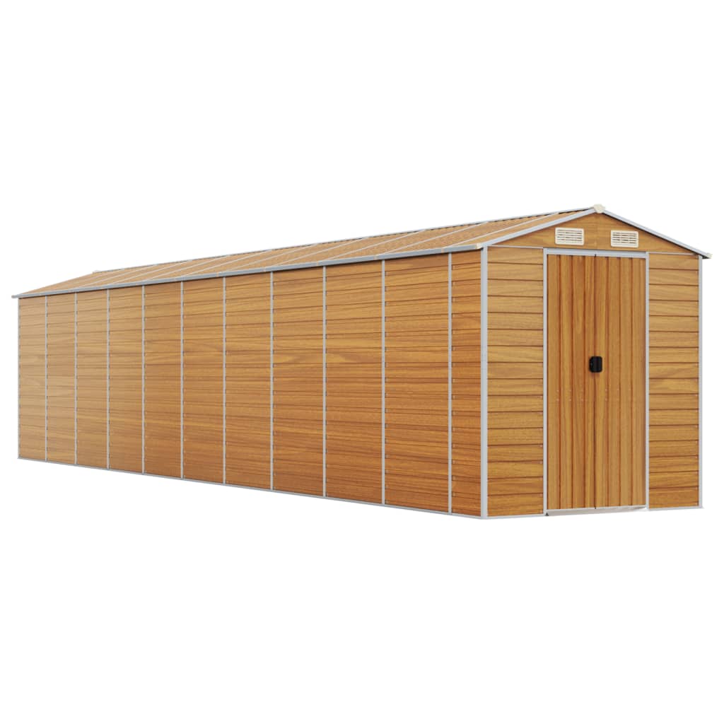 Tuinschuur 191x895x198 cm gegalvaniseerd staal lichtbruin Tuinhuizen | Creëer jouw Trendy Thuis | Gratis bezorgd & Retour | Trendy.nl