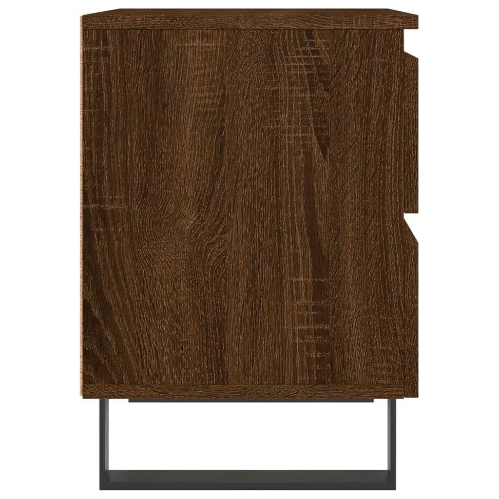 Nachtkastje 40x35x50 cm bewerkt hout bruin eikenkleur Nachtkastjes | Creëer jouw Trendy Thuis | Gratis bezorgd & Retour | Trendy.nl