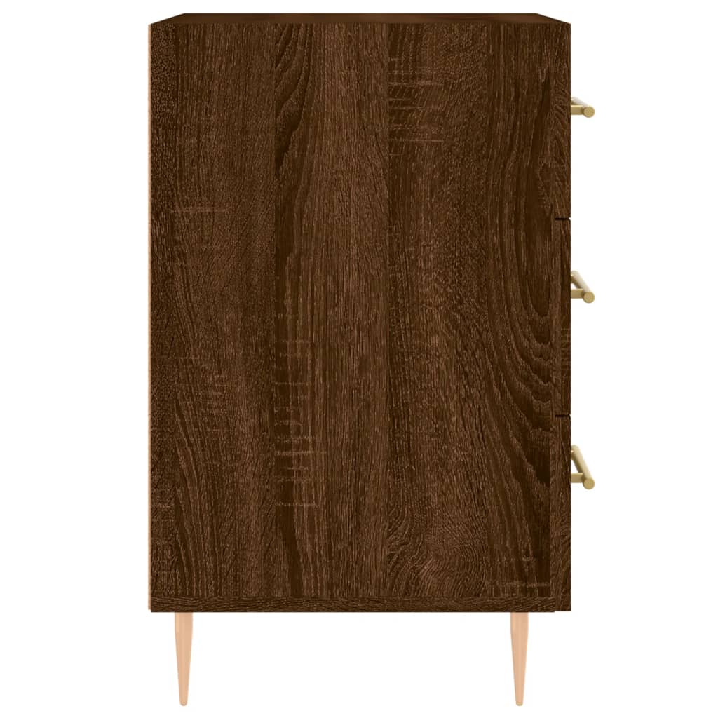 Nachtkastje 40x40x66 cm bewerkt hout bruin eikenkleur Nachtkastjes | Creëer jouw Trendy Thuis | Gratis bezorgd & Retour | Trendy.nl