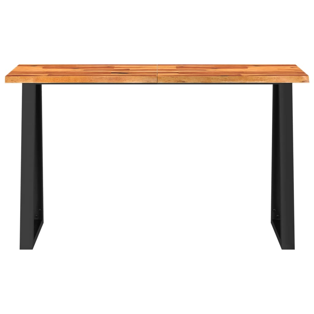 Wandtafel met natuurlijke rand 140x40x80 cm massief acaciahout Bijzettafels | Creëer jouw Trendy Thuis | Gratis bezorgd & Retour | Trendy.nl