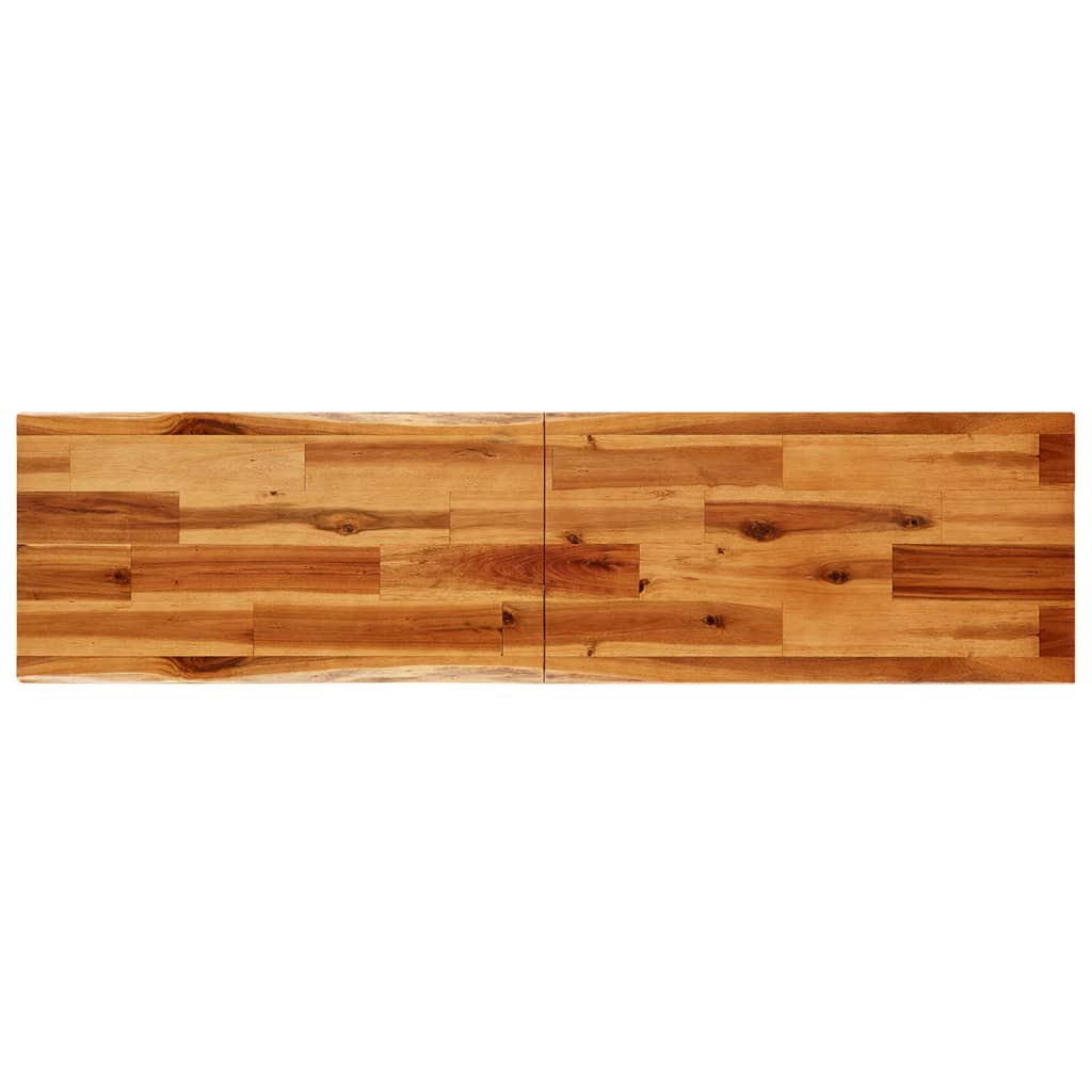 Wandtafel met natuurlijke rand 140x40x80 cm massief acaciahout Bijzettafels | Creëer jouw Trendy Thuis | Gratis bezorgd & Retour | Trendy.nl