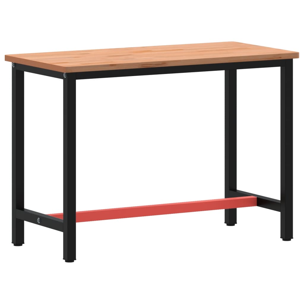 Werkbank 115x55x81,5 cm massief beukenhout en metaal Werkbanken | Creëer jouw Trendy Thuis | Gratis bezorgd & Retour | Trendy.nl