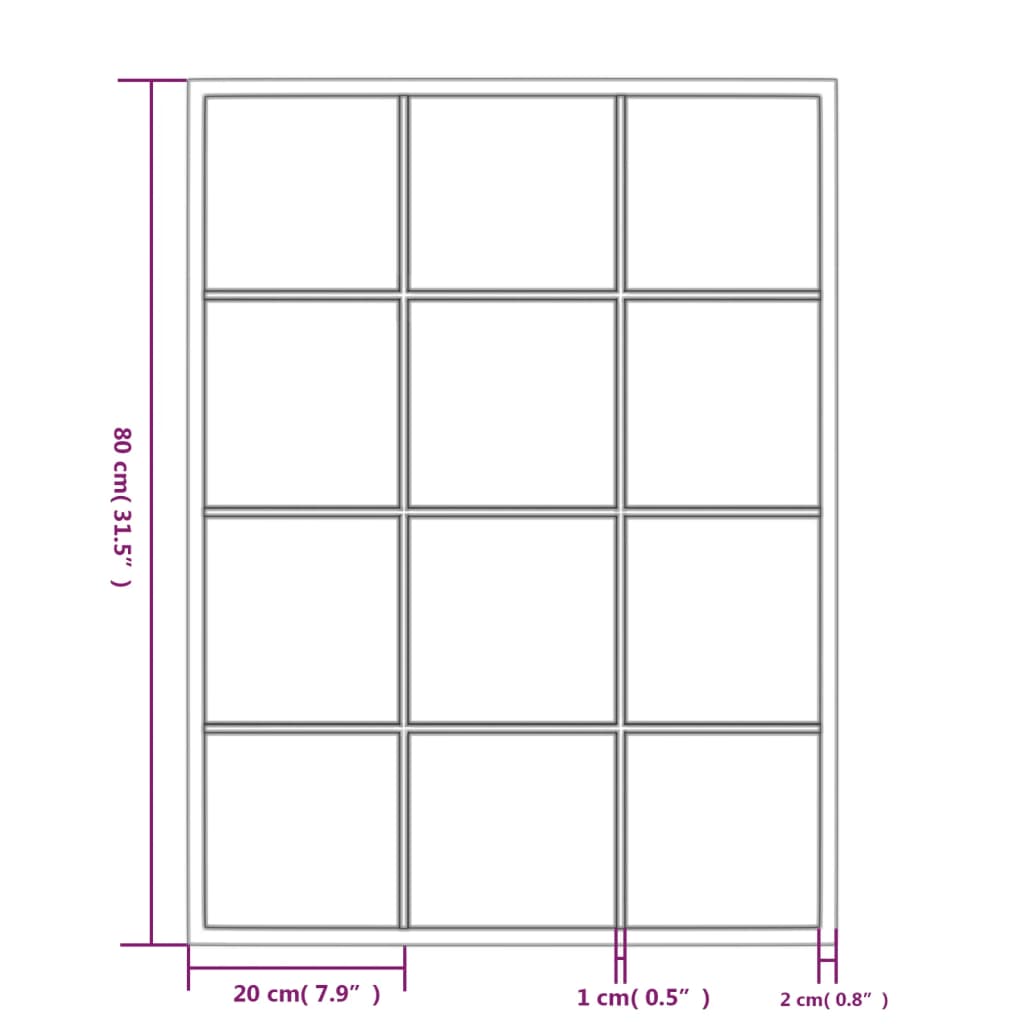 Wandspiegels 2 st 80x60 cm metaal zwart Spiegels | Creëer jouw Trendy Thuis | Gratis bezorgd & Retour | Trendy.nl