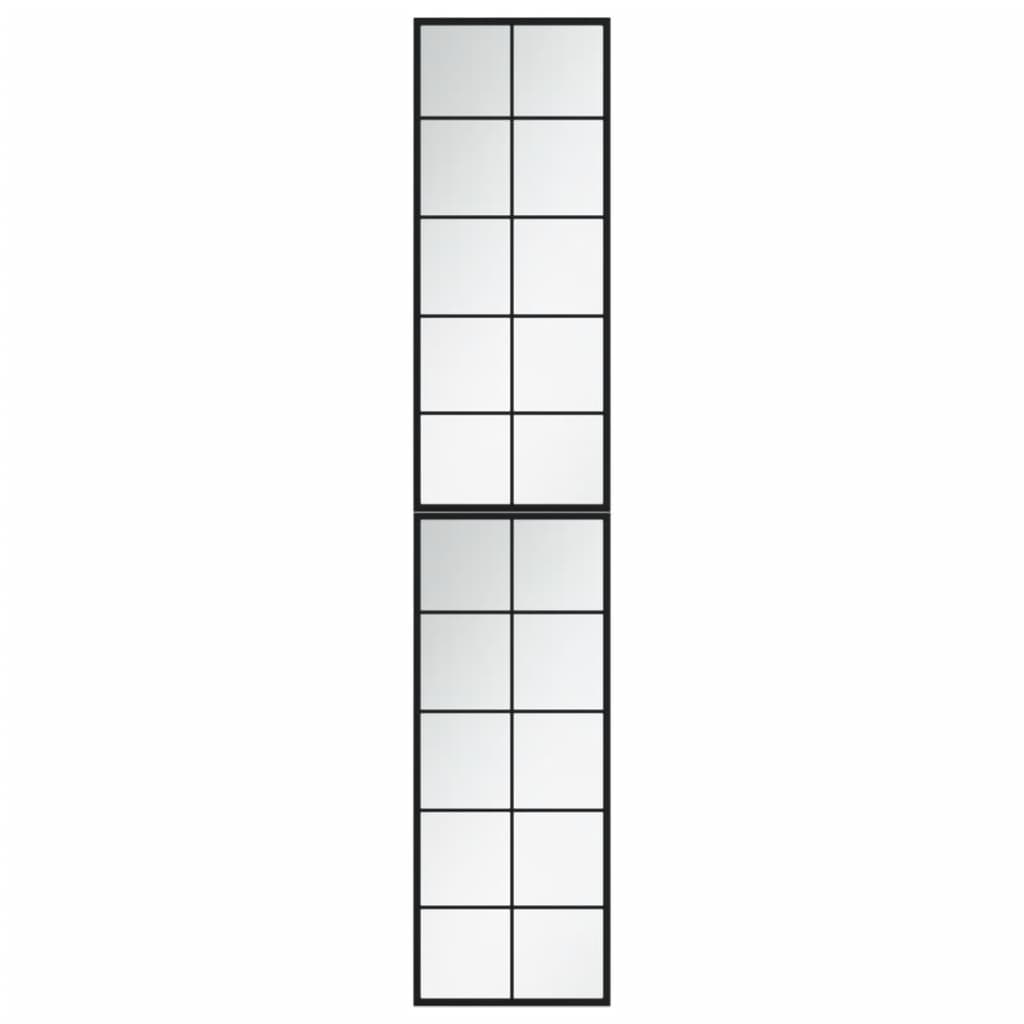 Wandspiegels 2 st 100x40 cm metaal zwart Spiegels | Creëer jouw Trendy Thuis | Gratis bezorgd & Retour | Trendy.nl