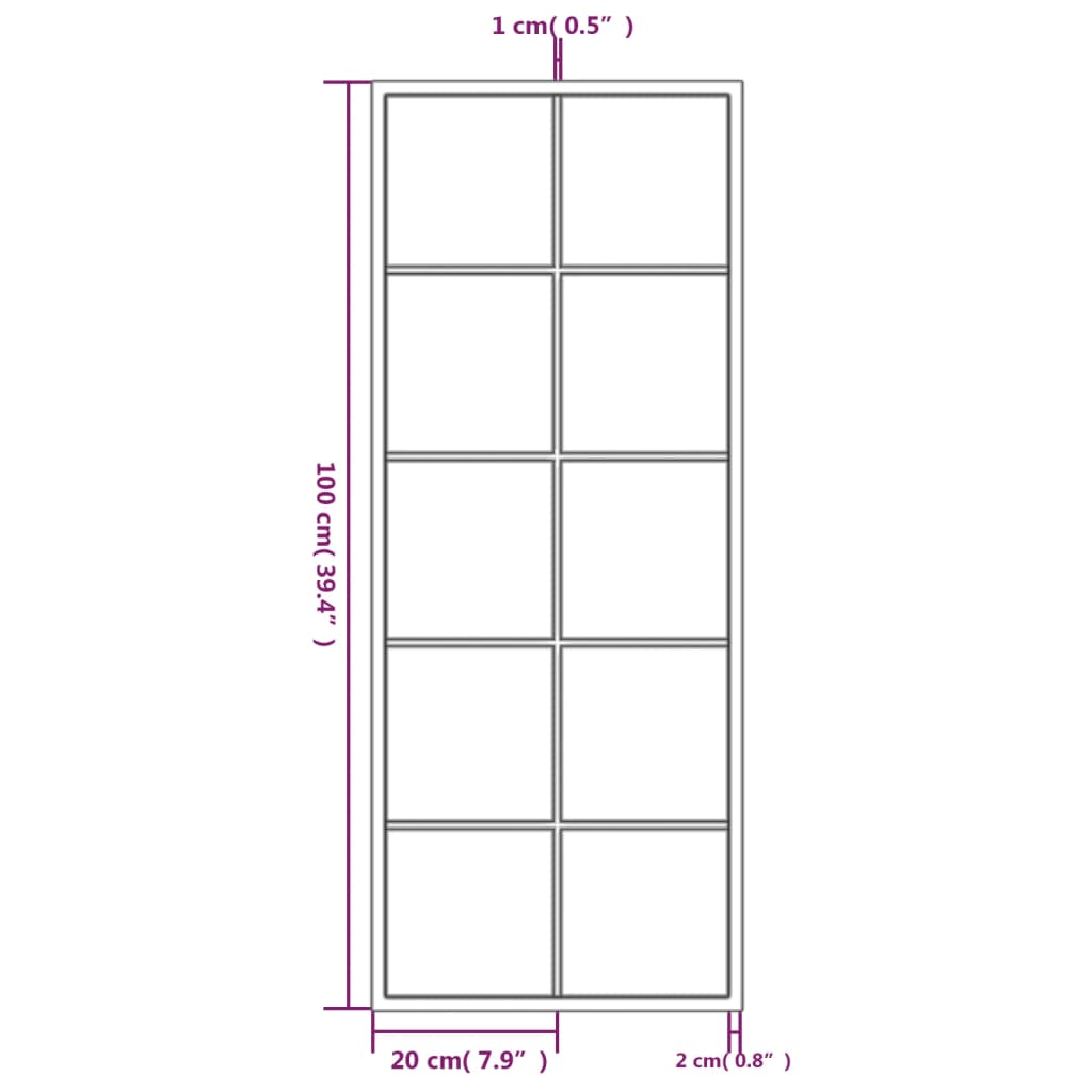 Wandspiegels 2 st 100x40 cm metaal zwart Spiegels | Creëer jouw Trendy Thuis | Gratis bezorgd & Retour | Trendy.nl