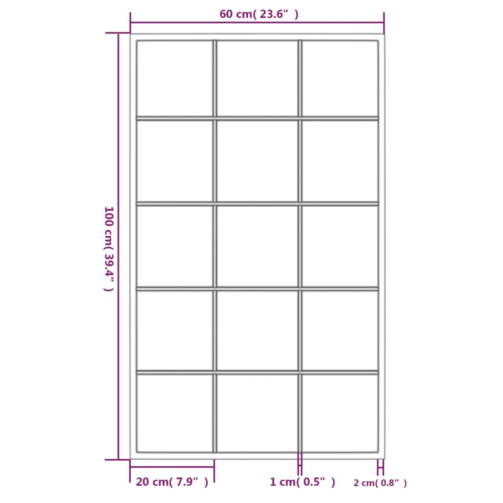 Wandspiegels 4 st 100x60 cm metaal zwart Spiegels | Creëer jouw Trendy Thuis | Gratis bezorgd & Retour | Trendy.nl