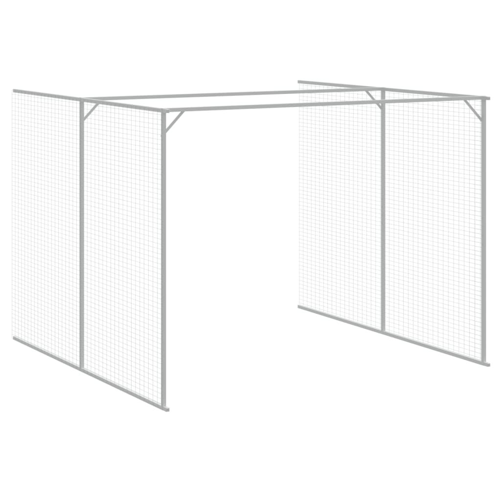 Hondenhok met ren 214x661x181 cm gegalvaniseerd staal antraciet Hondenhokken | Creëer jouw Trendy Thuis | Gratis bezorgd & Retour | Trendy.nl