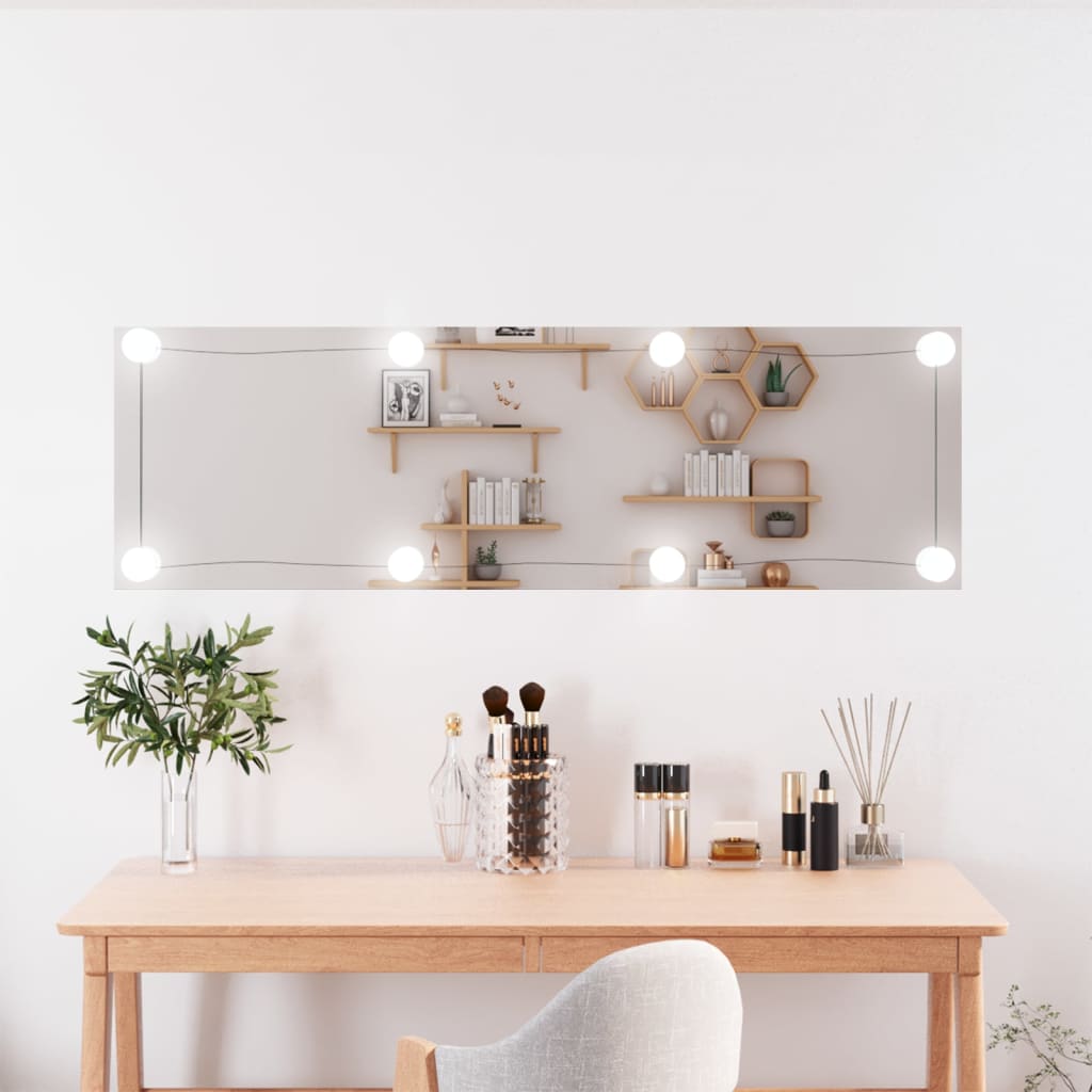 Wandspiegel met LED's rechthoekig 30x100 cm glas Spiegels | Creëer jouw Trendy Thuis | Gratis bezorgd & Retour | Trendy.nl