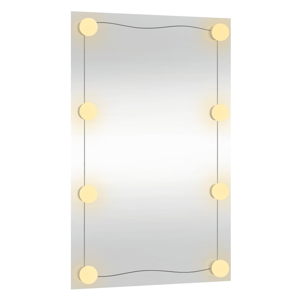 Wandspiegel met LED's rechthoekig 40x60 cm glas Spiegels | Creëer jouw Trendy Thuis | Gratis bezorgd & Retour | Trendy.nl