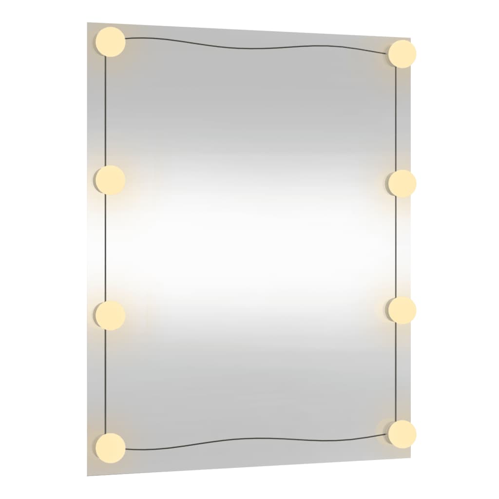 Wandspiegel met LED's rechthoekig 50x60 cm glas Spiegels | Creëer jouw Trendy Thuis | Gratis bezorgd & Retour | Trendy.nl