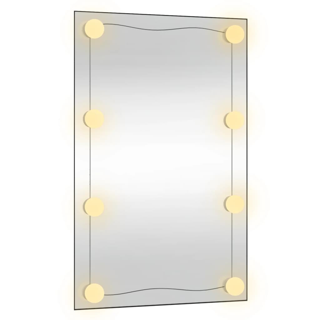 Wandspiegel met LED's rechthoekig 50x80 cm glas Spiegels | Creëer jouw Trendy Thuis | Gratis bezorgd & Retour | Trendy.nl