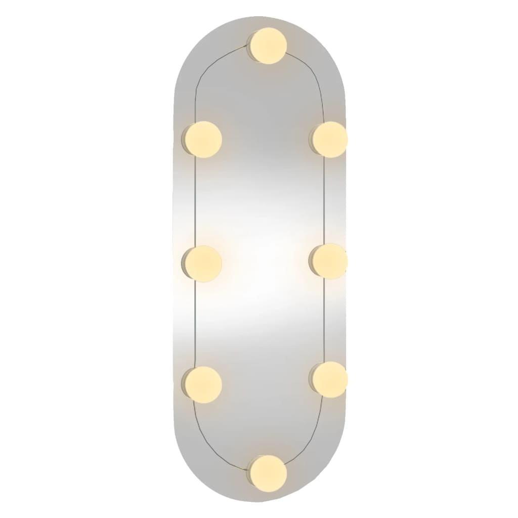 Wandspiegel met LED's ovaal 20x50 cm glas Spiegels | Creëer jouw Trendy Thuis | Gratis bezorgd & Retour | Trendy.nl