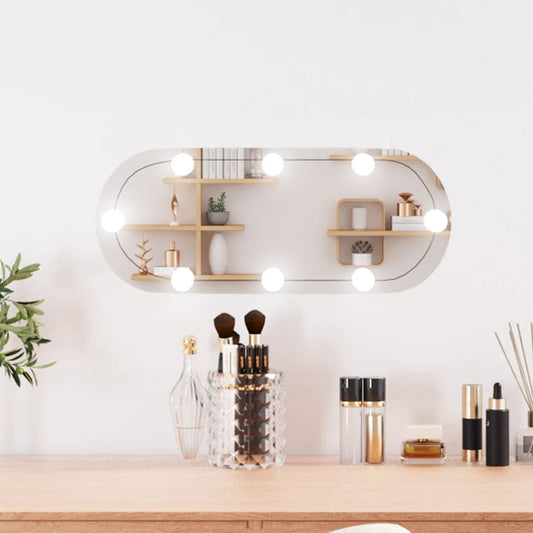 Wandspiegel met LED's ovaal 20x50 cm glas Spiegels | Creëer jouw Trendy Thuis | Gratis bezorgd & Retour | Trendy.nl