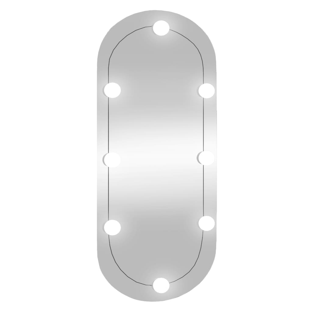 Wandspiegel met LED's ovaal 35x80 cm glas Spiegels | Creëer jouw Trendy Thuis | Gratis bezorgd & Retour | Trendy.nl