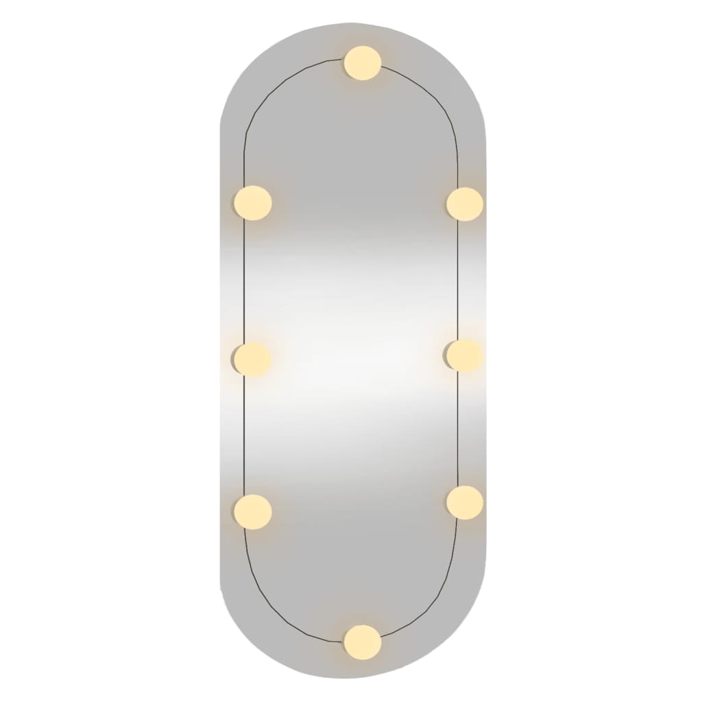 Wandspiegel met LED's ovaal 35x80 cm glas Spiegels | Creëer jouw Trendy Thuis | Gratis bezorgd & Retour | Trendy.nl