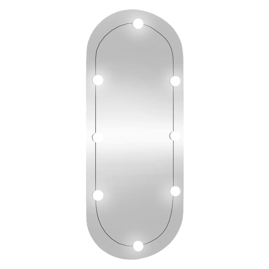 Wandspiegel met LED's ovaal 45x100 cm glas Spiegels | Creëer jouw Trendy Thuis | Gratis bezorgd & Retour | Trendy.nl