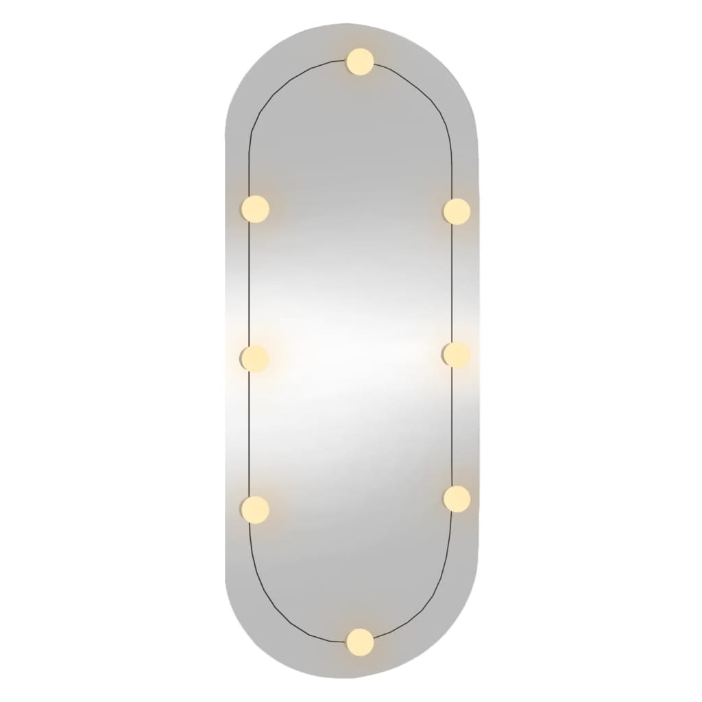 Wandspiegel met LED's ovaal 45x100 cm glas Spiegels | Creëer jouw Trendy Thuis | Gratis bezorgd & Retour | Trendy.nl