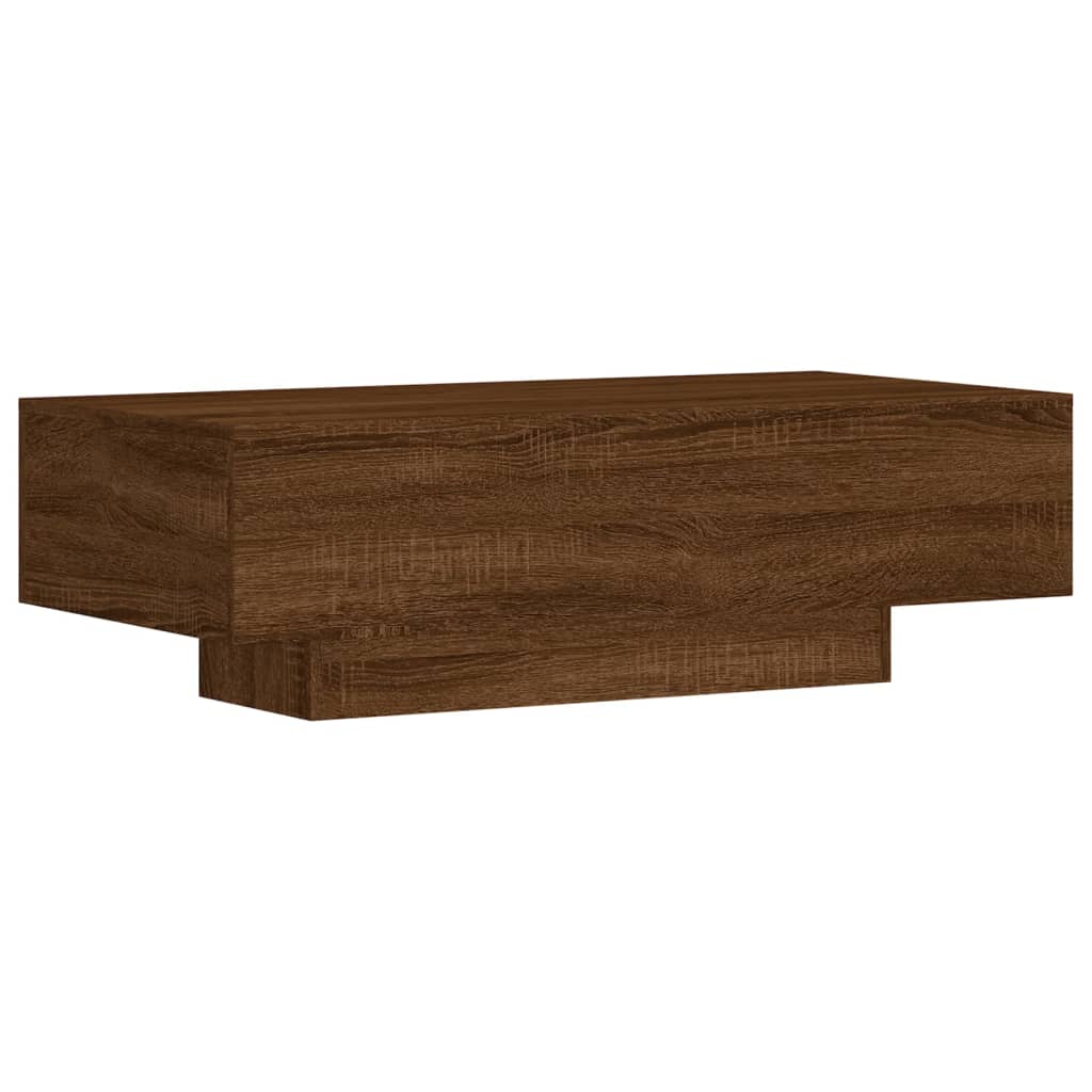 Salontafel 100x49,5x31 cm bewerkt hout bruin eikenkleur Salontafels | Creëer jouw Trendy Thuis | Gratis bezorgd & Retour | Trendy.nl