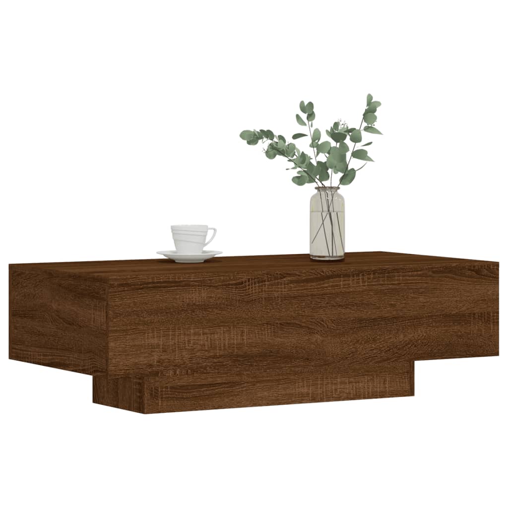 Salontafel 100x49,5x31 cm bewerkt hout bruin eikenkleur Salontafels | Creëer jouw Trendy Thuis | Gratis bezorgd & Retour | Trendy.nl