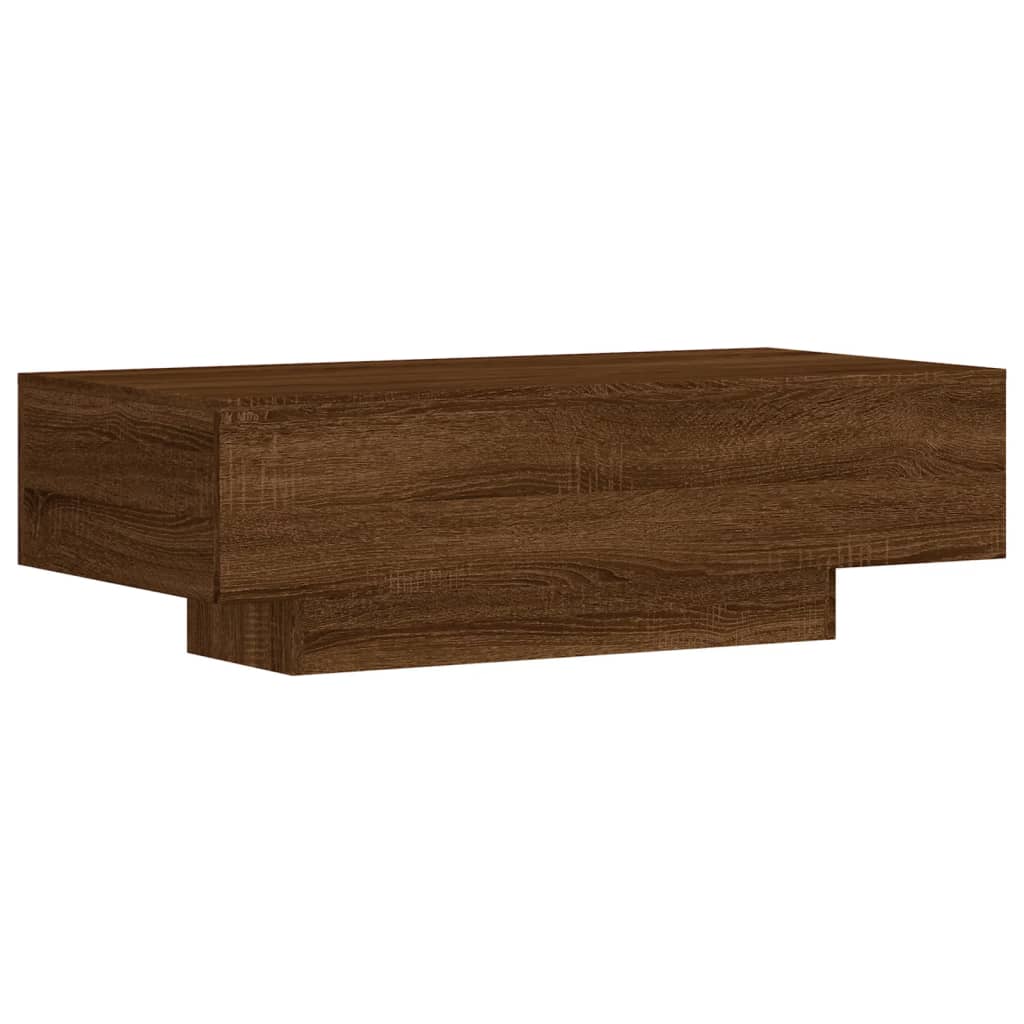 Salontafel 100x49,5x31 cm bewerkt hout bruin eikenkleur Salontafels | Creëer jouw Trendy Thuis | Gratis bezorgd & Retour | Trendy.nl