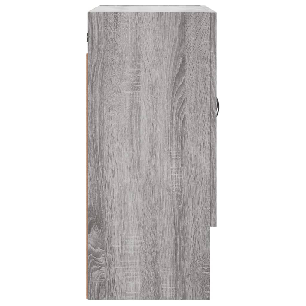 Wandkast 60x31x70 cm bewerkt hout grijs sonoma eikenkleurig