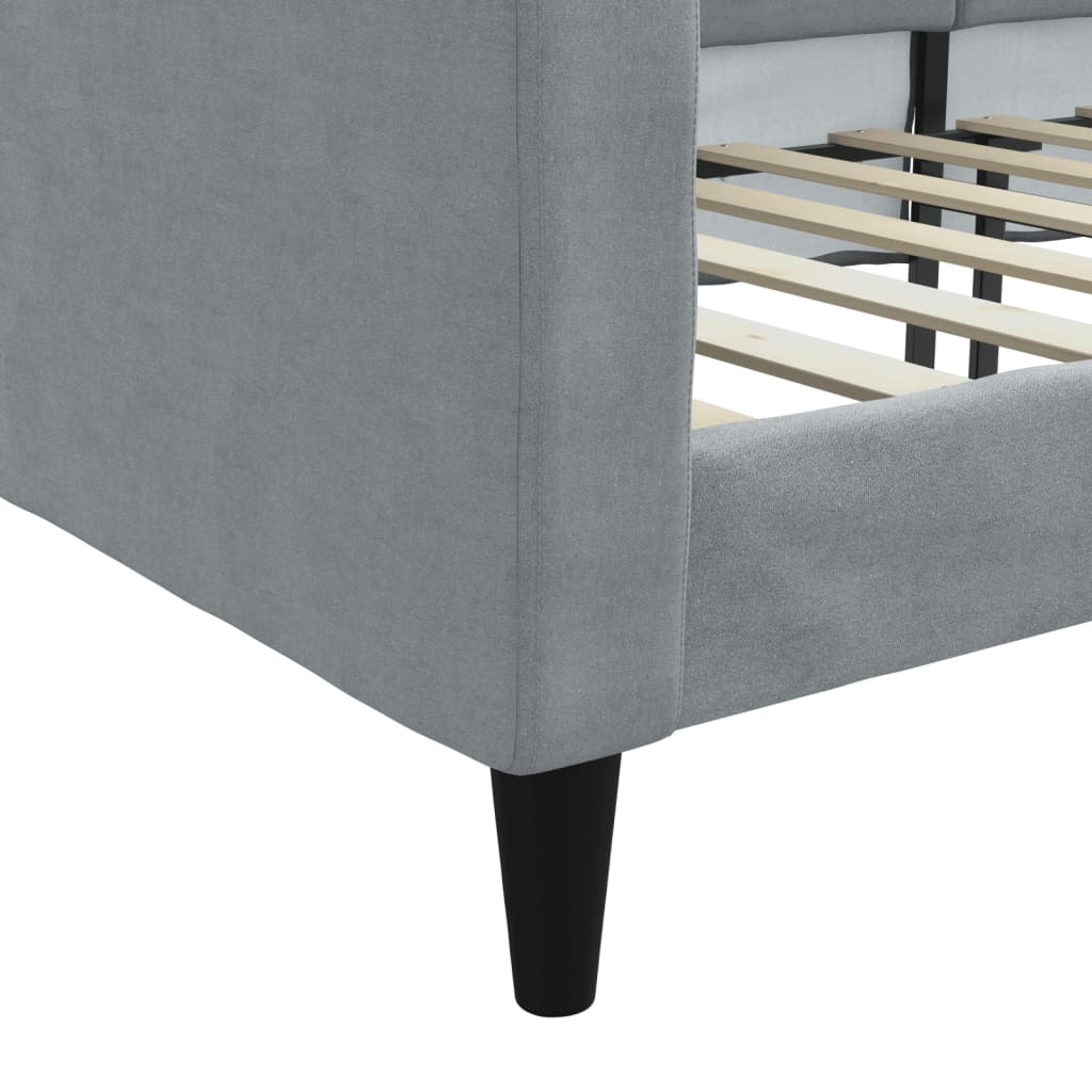 Slaapbank 90x190 cm stof lichtgrijs Bedden & bedframes | Creëer jouw Trendy Thuis | Gratis bezorgd & Retour | Trendy.nl