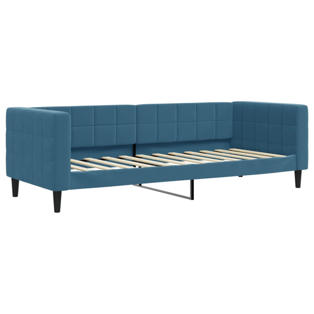 Slaapbank 80x200 cm fluweel blauw